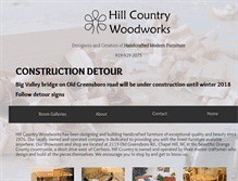 Tablet Screenshot of hillcountrywoodworks.com